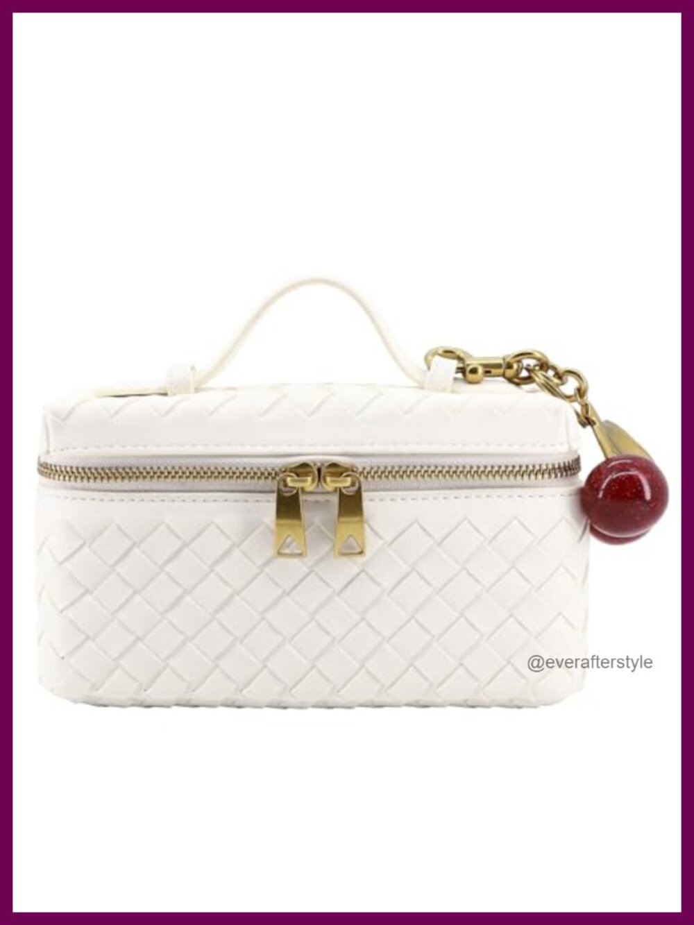 Woven Crossbody Bag for Women Detachable Strap Zipper Closure Clutch